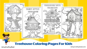 Treehouse Coloring Pages for Kids