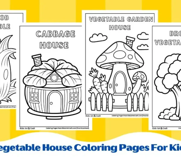 Vegetable House Coloring Pages for Kids