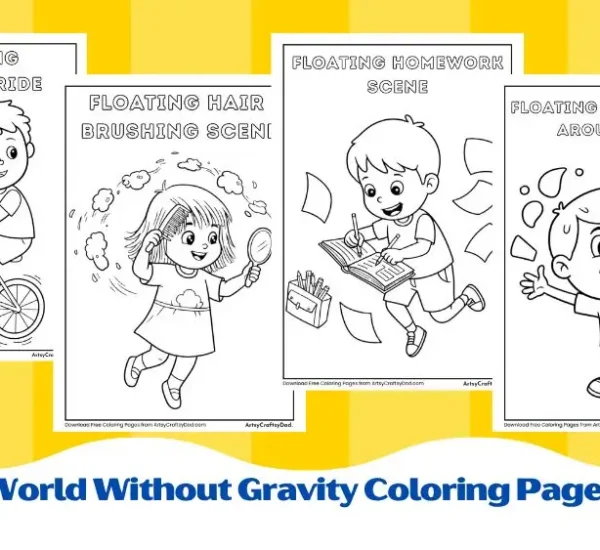 World Without Gravity Coloring Pages for Kids