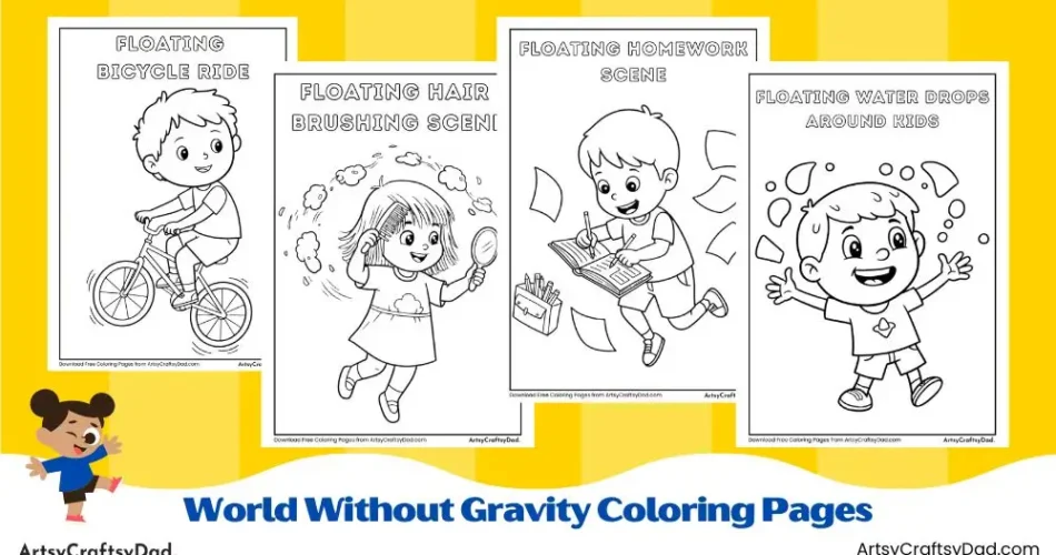 World Without Gravity Coloring Pages for Kids