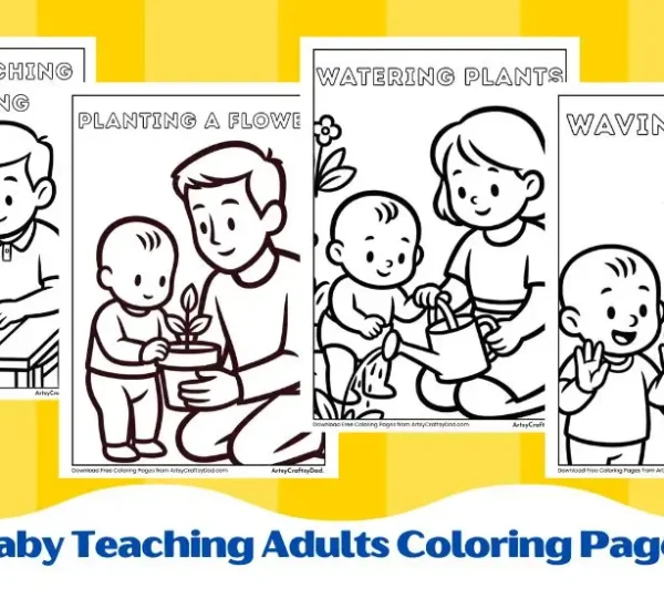 Baby Teaching Adults Coloring Pages for Kids